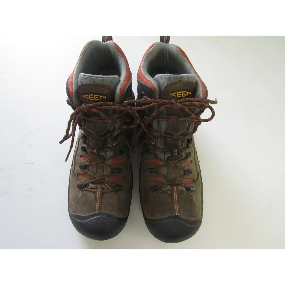 KEEN Waterproof Hiking Boots Men's Brown Leather Utility Outdoor Size‎ 14D